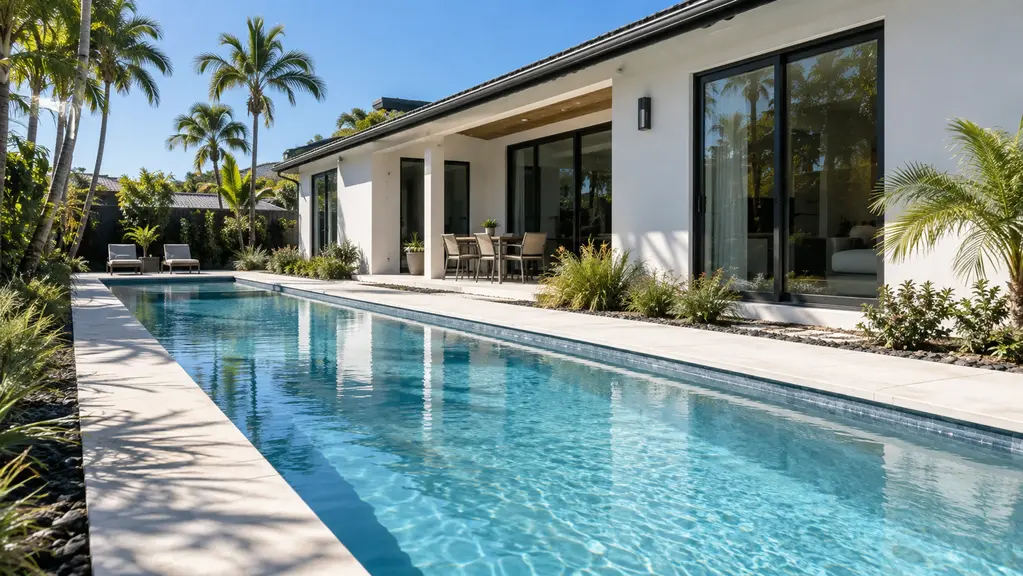 A clean modern lap pool